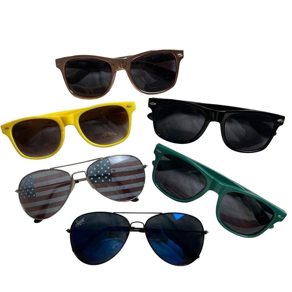 Set of 6 pairs of Festival Fun Sunglasses